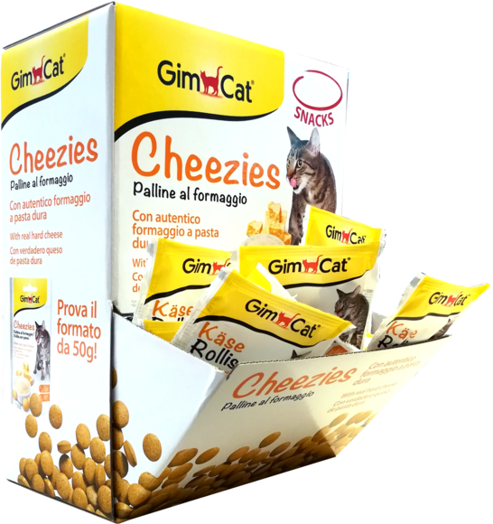 GimCat Cheezies Palline al Formaggio Snack per Gatti 10 Gr GimCat Cheezies Palline al Formaggio Snack per Gatti 10 Gr
